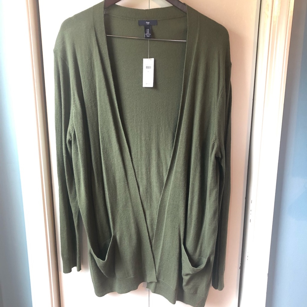 NEW Gap Green Pocket Cardigan - XL